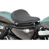 Drag Specialties Seats - Seat - Spring Solo - Large - Black Solar-Reflective Leather/White Perimeter Stitch