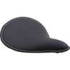 Drag Specialties Seats - Spring Solo Seat - Large - Low-Profile - Black w/ White Perimeter Stitch