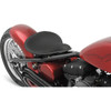 Drag Specialties Seats - Spring Solo Seat - Large - Low-Profile - Black w/ White Perimeter Stitch
