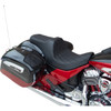 Drag Specialties Seats - Predator III Seat - Forward Positioning - Double Diamond - Black Stitching - Indian '14-'22