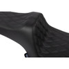 Drag Specialties Seats - Predator III Seat - Vinyl - Double Diamond - Black Stitch - Challenger '20-'25