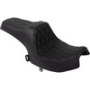 Drag Specialties Seats - Predator III Seat - Solar Leather - Double Diamond - Black Stitch - Challenger '20-'25