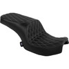 Drag Specialties Seats - Freedom Seat - Vinyl - Double Diamond Silver Stitch - Challenger '20-'25/Chieftain '25