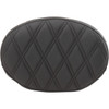 Drag Specialties Seats - Oval Sissy Bar Pad - Double Diamond - Black Stitch - FL '99-'22