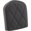 Drag Specialties Seats - Sissy Bar Pad - Double Diamond - Black - Short