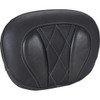 Mustang #88450GM - Deluxe Sissy Bar Pad - Diamond - Gunmetal Stitch - FLT/FLH '23-'25