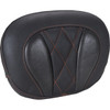 Mustang #88450MO - Deluxe Sissy Bar Pad - Diamond - Mandarin Orange Stitch - FLT/FLH '23-'25