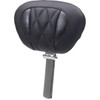 Mustang #89460 - Deluxe Driver Backrest - Diamond - Black Stitching - FLT/FLH '23-'25