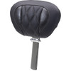Mustang #89460GM - Deluxe Driver Backrest - Diamond - Gunmetal Stitching - FLT/FLH '23-'25
