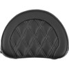Saddlemen #051318405 - Contoured Sissy Bar Pad - Lattice Stitch - Silver Stitch