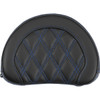 Saddlemen #051318401 - Contoured Sissy Bar Pad - Lattice Stitch - Blue Stitch