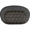Saddlemen #061019003 - Mini Contour Sissy Bar Pad - Honeycomb - Orange Stitch