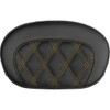 Saddlemen #061018407 - Mini Contour Sissy Bar Pad - Lattice Stitch - Gold Stitch