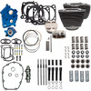 S&S Cycle #310-1054D - Power Pack - Water Cooled - 550C - Wrinkle Black w/Highlight - Black Pushrod Tubes - M8