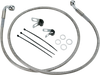 Brake Line - Front - +4" - Stainless Steel