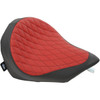 Drag Specialties Seats - Low Solo Seat - Diamond Stitch - Black/Red - Victory '03-'17