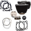S&S Cycle #910-0844A - 129" Cylinder Kit - 4.375" Stroke - Wrinkle Black w/o Highlighted Fins - M8