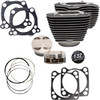 S&S Cycle #910-0845A - 132" Cylinder Kit - 4.500" Stroke - Wrinkle Black w/Highlighted Fins - M8