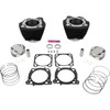 S&S Cycle #910-0846A - 132" Cylinder Kit - 4.500" Stroke - Wrinkle Black w/o Highlighted Fins - M8