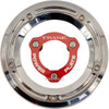 Trask #TM-0051-CH-RD - Derby Cover with Power Plate - Chrome/Red - Kit - '17-'25 Harley-Davidson