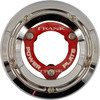 Trask #TM-0052-CH-RD - Derby Cover with Power Plate - Chrome/Red - Kit - '18-'25 Softail