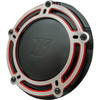 Kodlin USA #K25410-RL - Derby Cover - NXL Redline - Black/Red - M8 Softail