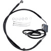 Drag Specialties - Brake Line - Front - Black - +6" - FXDF '12-'17