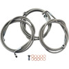 LA Choppers #LA-8052B16 - Brake Lines - 15" - 17" Ape Hanger Handlebars - Stainless Steel
