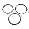 LA Choppers #LA-8052B19B - Brake Line - 18" - 20" Ape Hanger Handlebars - Black