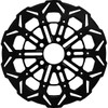 SBS Designed BY Kodlin #7153E-B - Design "E" 10-Spoke Floating Brake Rotor - Black - Rear