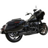 Bassani Xhaust #1F98B - 2-into-1 Mid-Length Super Bike Exhaust System - 4" Muffler - M8 Touring