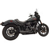 Bassani Xhaust #1S75RBE - 2-into-1 Ripper Exhaust System with Megaphone Muffler - Short - Black - 49-State - M8 Softail