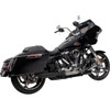 Trask #TM-5011BK - 2-into-1 Assault Exhaust System - Black - Touring M8
