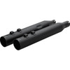 Khrome Werks #40FST-1011-BLK - HP-Plus® Slip-On Mufflers - Straight Cut - 4" - M8 - Black