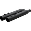 Khrome Werks #40FST-1012-BLK - HP-Plus® Slip-On Mufflers - 4" - Straight Cut with Ripper Baffle - M8 - Black