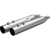 Khrome Werks #40FST-1021-CHR - HP-Plus® Slip-On Mufflers - Straight Cut - 4" - Trike/Twin Cam - Chrome