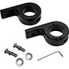Custom Dynamics #CD-125-B - P-Clamp Mounts - Fog Light - Gloss Black - Harley-Davidson®