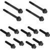 Arlen Ness #300-927 - Bolt Kit - Primary Cover - Titanium - 12-Point - FLT - Black