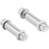 Arlen Ness #300-800 - Bolt Kit - Footpeg - 12-Point - Titanium - Polish