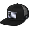 Alpinestars #1235-81960-1010-OS - Flag Flat Trucker Hat - Black/Black