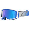 Alpinestars Goggles #5101625-7274 - Vision 8 Goggle - Corp - Blue/White - Blue Mirror Lens