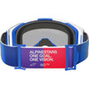 Alpinestars Goggles #5101625-7274 - Vision 8 Goggle - Corp - Blue/White - Blue Mirror Lens