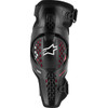 Alpinestars #6500326-1498-LXL - SX-1 Plasma Knee Guards - Black/Red/Cool Gray - L/XL