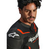 Alpinestars #3100326-1030-48 - GP Force v2 Airflow Leather Jacket - Black/Red Fluo - US 38 / EU 48