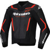 Alpinestars #3100326-1030-52 - GP Force v2 Airflow Leather Jacket - Black/Red Fluo - US 42 / EU 52