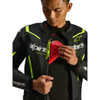 Alpinestars #3100326-155-48 - GP Force v2 Airflow Leather Jacket - Black/Yellow Fluo - US 38 / EU 48