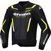 Alpinestars #3100326-155-58 - GP Force v2 Airflow Leather Jacket - Black/Yellow Fluo - US 48 / EU 58