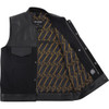 Thrashin Supply CO. #TMJ-13-08 - Kanan Leather/Denim Riding Vest - Black - Small