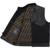Thrashin Supply CO. #TMJ-13-08 - Kanan Leather/Denim Riding Vest - Black - Small
