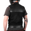 Thrashin Supply CO. #TMJ-13-08 - Kanan Leather/Denim Riding Vest - Black - Small